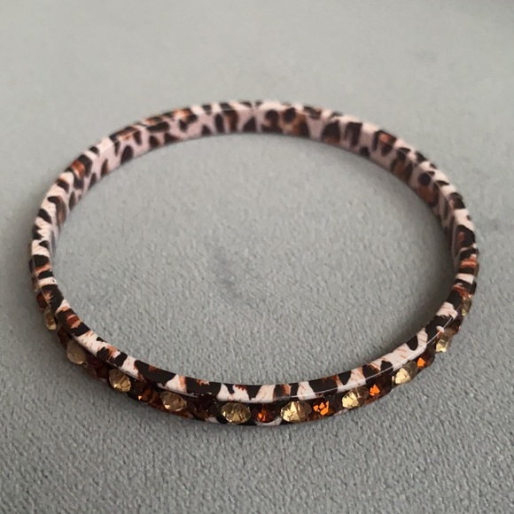 Henri Bendel leopard print crystal bangle - Picture 1 of 2